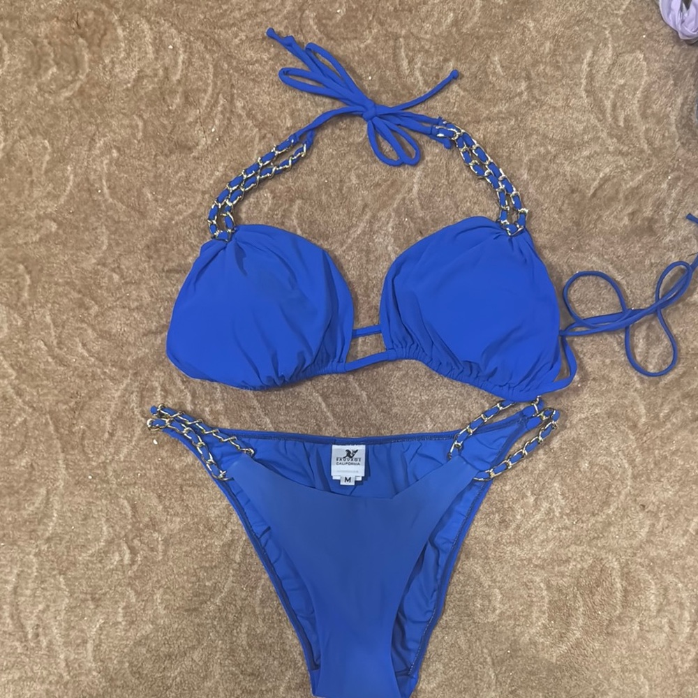 Sauvage indigo Blue Bikini with Chain Detail